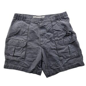 Savane Cargo Shorts Mens 36W Charcoal Grey Cotton Canvas Chino Utility